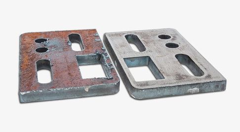 用luck18首页去毛刺机为火焰切割件去毛刺